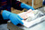MCR Safety Long Light Blue Latex Canners Gloves, 18 mil Thickness, Latex Coated, view 2