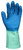 MCR Safety 5340 Flock Lined Gloves, Blue Nitrile over Green Latex, Latex Coated, view 2