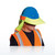 PIP EZ-Cool 396-800 Sun Protection, Hi-Vis Hard Hat Visor and Neck Shade, view 3