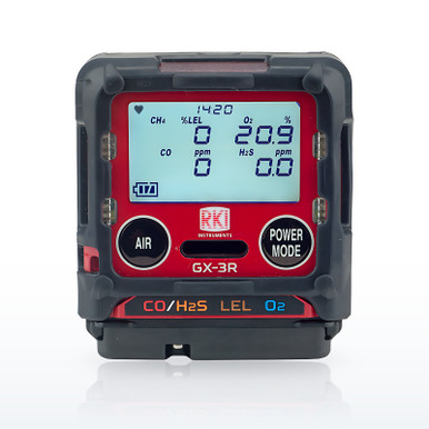 RKI Instruments 72-RA-C-56 Multi-Gas Detectors, GX-3R 4-Gas Monitor LEL/O2/H2S/CO