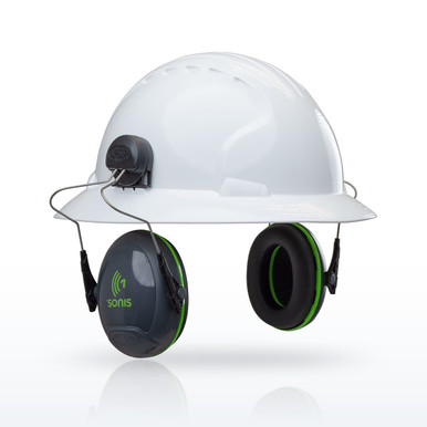 JSP Sonis1 262-AEB010-FB Earmuffs, Full Brim Mounted Passive Ear Muff, NRR 22