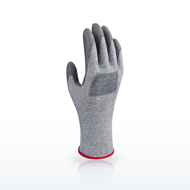 SHOWA 546L-08 546 DURACoil HPPE PU Palm Cut Resistant Gloves, ANSI A3