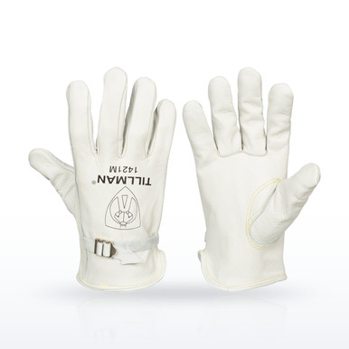 Tillman 1421 Premium Top Grain Cowhide Drivers Gloves, Pull Strap