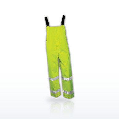 Tingley O44122 Hi-Vis Pants & Bibs, Eclipse FR Hi-Vis PVC Nomex Rain Bib, 26 mil