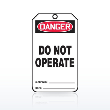 Accuform Safety Tags, Danger Do Not Operate Tag, Remarks Back
