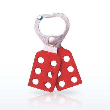 Accuform KDD102 Interlocking Steel Lockout Hasp, 6 Hole, Red