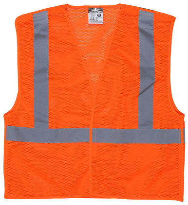 MCR Safety Luminator CL2MO Hi-Vis Vests, Hi-Vis Orange Safety Vest