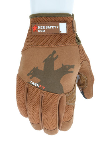 MCR Safety 962XL Mechanics Gloves, TaskFit Design, Brown Goatskin Leather Palm