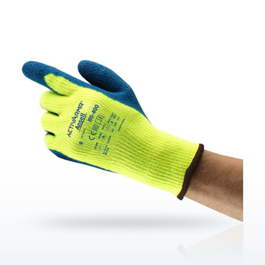 Ansell 206421 Cold Weather Gloves, Natural Latex Rubber Coated