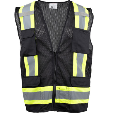 PIP 301-0500M Hi-Vis Vests, ANSI Type O Class 1 Two-Tone Eleven Pocket Mesh