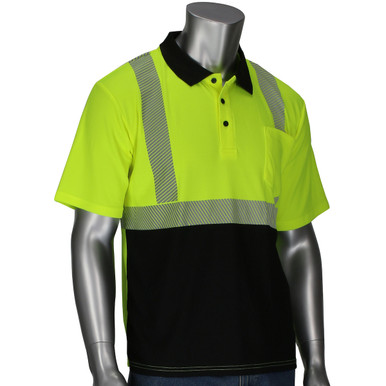 PIP 312-1610B Hi-Vis Shirts, ANSI Type R Class 2 Polo Shirt