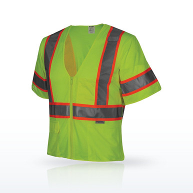 Reflective Apparel 504ST Hi-Vis Vests, ANSI Type R Class 3 Seven Pocket Mesh