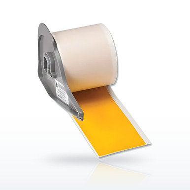 Brady M7C-2000-595-YL Labeling Tools, Permanent Adhesive Label Tape, 50 ft L