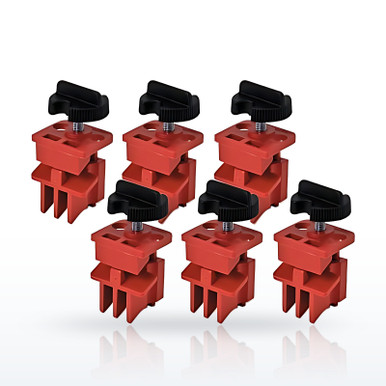 Brady 66320 Lockout Devices, Universal Multi-Pole Breaker Lockout, Red