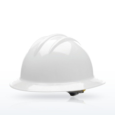 Bullard 33WHR C33 Classic Full Brim Hard Hat, 6-Point Ratchet Suspension, White