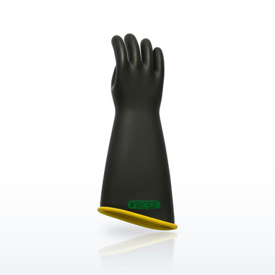 NOVAX 151-3-18 Class 3 Rubber Insulating Glove, Contour Cuff, 18"