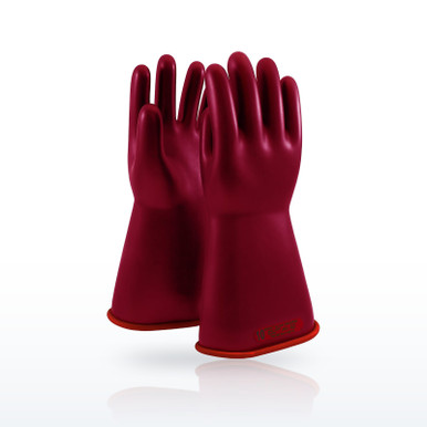 NOVAX 153-0-14 Class 0 Rubber Insulating Glove, Straight Cuff, 14"