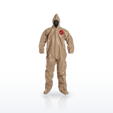 DuPont Tychem Chemical Resistant Clothing, Coverall, Hood and Attached Socks