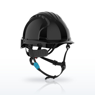 JSP Evolution 280-EV6252-CH Deluxe Cap Style Safety Helmet, HDPE Shell, 4-Point