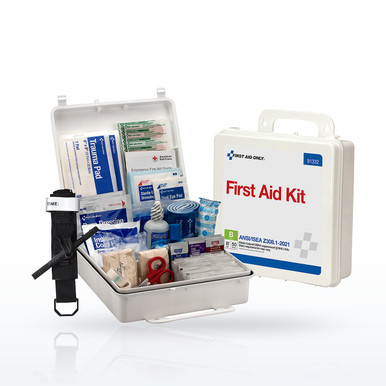 First Aid Only 91332 50 Person ANSI B Plastic First Aid Kit, ANSI Compliant