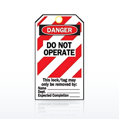 Brady 65520 Safety Tags, Heavy Duty Lockout Tag, 3 in W x 5.75 in H