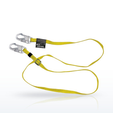 Miller HP Adjustable Webbing Positioning Lanyard, Steel Locking Snap Hooks