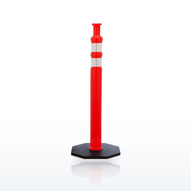 JBC N-TOP+3M(KNOB Safety Cones, 42 in Orange Knob Top Delineator Post