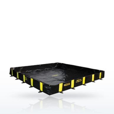 Justrite 28519 Rigid-Lock QuickBerm Drive-Over Spill Berm, 10 x 10 ft
