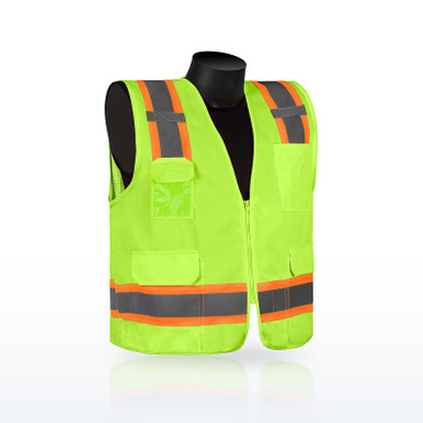 Liberty Safety HIVIZGARD FR16012G Hi-Vis Vests, FR Class 2 Solid Front Mesh Back