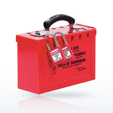 Master Lock M19498A Lock Boxes, 498A Portable Group Lock Box, Red Steel