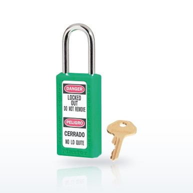Master Lock 19411GRN 411 Zenex Thermoplastic Lockout Padlock