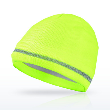 OccuNomix LUX-KCR-Y-P Hard Hat Winter Liners, Hi-Vis Fleece Lined Knit Cap, Yellow