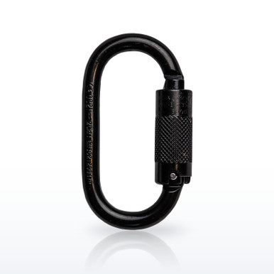 Safewaze 019-9002 Fall Protection Accessories, Oval Steel Triple Lock Carabiner