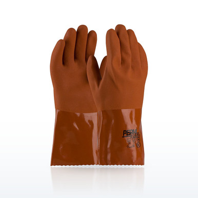 PIP PermFlex 58-8651 Chemical Resistant Gloves, PVC Coated, 12"
