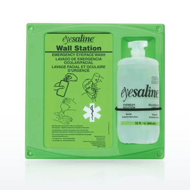 Eyesaline 32-000461-0000 32 oz Single Bottle Eyewash Wall Station