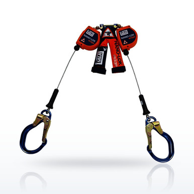 3M Self-Retracting Lifelines, DBI-SALA Nano-Lok Edge Twin-Leg Cable SRL, 8 ft