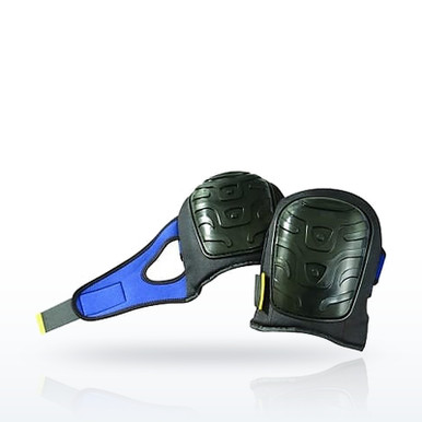 OccuNomix 121-OCCUNOMIX Premium Flat Cap Gel Knee Pad, Hook and Loop, Black/Blue