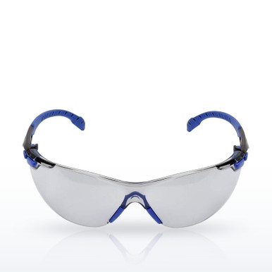 3M 1000 Solus Safety Glasses, Scotchgard Anti-Fog, Black/Blue Frame
