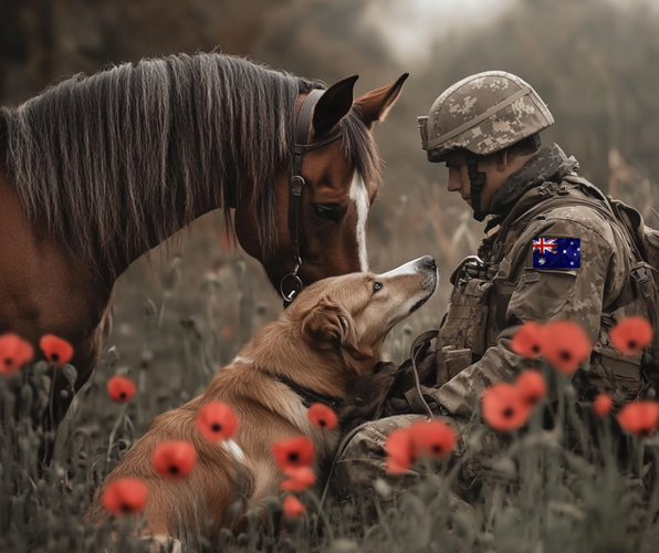 REMEMBERING THOSE WHO SERVED, INCLUDING THE ANIMALS.