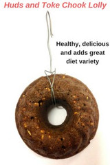 Chicken Lolly - Hanging Chicken Treats (back view), Australian made pet treats by Huds and Toke