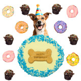 Huds and Toke Dog Birthday Party Pack  Bundle - Blue Cake