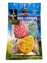 Easter EGG DOG Cookies - Easter Gourmet DOG Treats (back view), Australian made dog treats by Huds and Toke