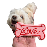 Doggy Large Love Bone Cookie - 13cm - Pink - Gourmet Dog Treat