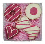 Pink Mixed Cookies - DOG Gift BOX - DOG Treats (back view) — Australian made dog treats by Huds and Toke