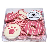 Pink Mixed Cookies - DOG Gift BOX - DOG Treats (back view) — Australian made dog treats by Huds and Toke