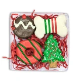 Christmas DOG Treat Gift BOX - Mixed Christmas Cookie 4Pce — Australian made dog treats by Huds and Toke