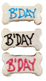 Small DOG Bday Bone - DOG Treats (back view), Australian made dog treats by Huds and Toke