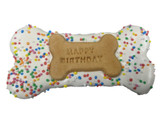 Large Happy Birthday Bone - Blue/Bright - DOG Treats — Australian made dog treats by Huds and Toke
