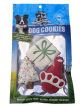 Christmas Present MIX DOG Treats - 3 PCE (close-up) — Australian made dog treats by Huds and Toke