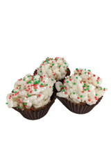 White Christmas Crackles DOG Treats (back view), Australian made dog treats by Huds and Toke